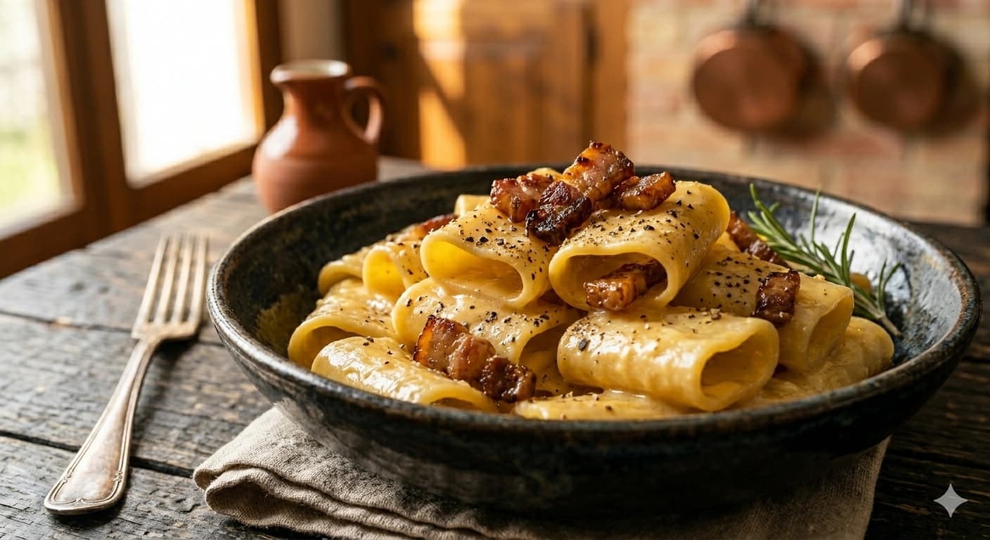 Carbonara cu Paccheri Rigati Nr. 150