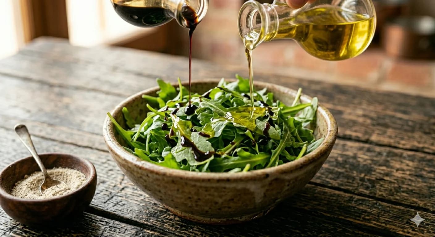 Pas 2: Condimentarea rucolei